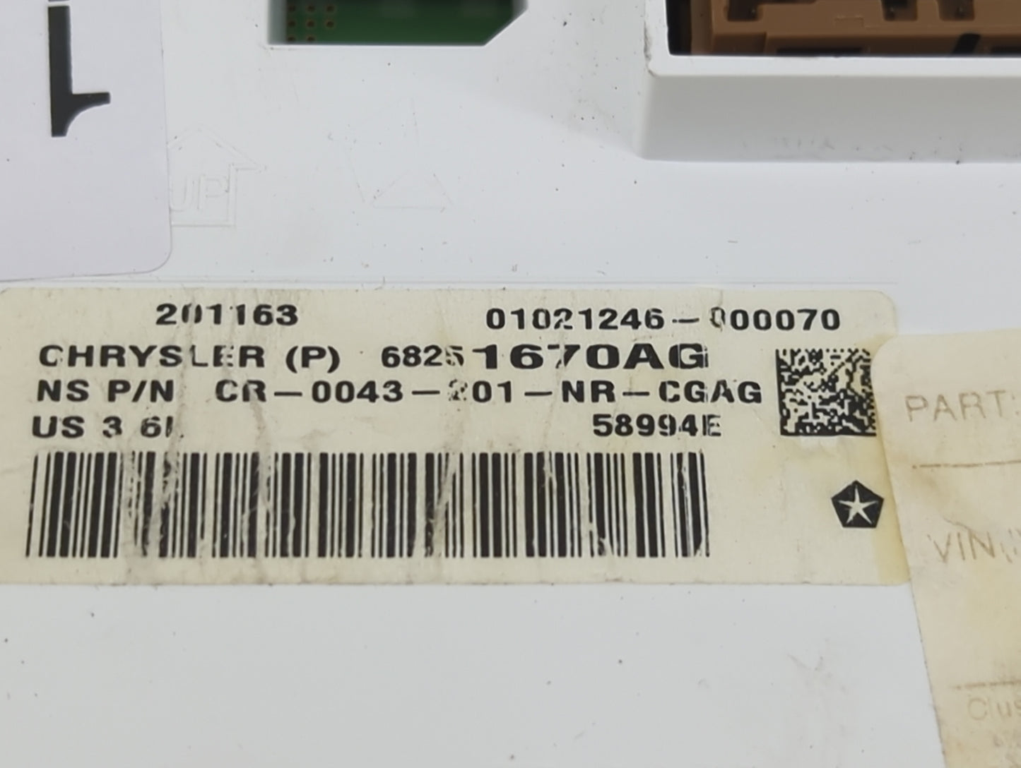 2016 Dodge Durango Instrument Cluster Speedometer Gauges P/N:68251670AG Fits OEM Used Auto Parts - Oemusedautoparts1.com