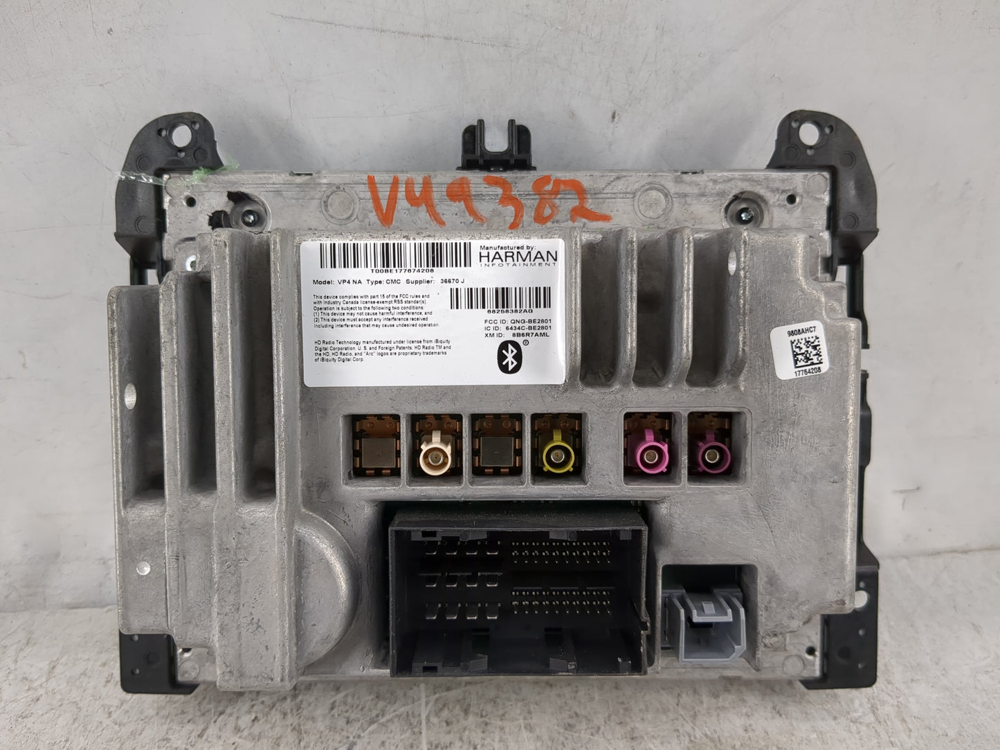 2016 Dodge Durango Radio AM FM Cd Player Receiver Replacement P/N:68258382AG T00BE177874208, QNG-BE2801, 6434C-BE2801 Fits O