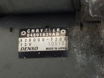 2011-2019 Dodge Journey Car Starter Motor Solenoid OEM P/N:428000-7200 04801839AB Fits OEM Used Auto Parts