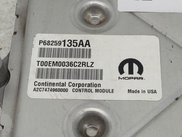 2016-2019 Dodge Journey PCM Engine Control Computer ECU ECM PCU OEM P/N:P68259135AA Fits Fits 2016 2017 2018 2019 OEM Used Auto Parts