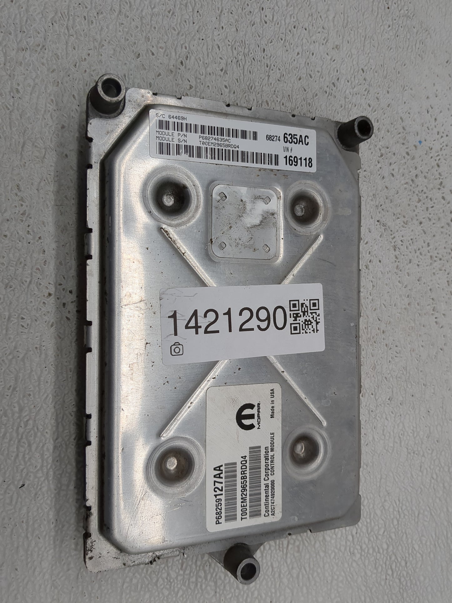 2016-2020 Dodge Journey PCM Engine Control Computer ECU ECM PCU OEM P/N:P68274635AC Fits Fits 2016 2017 2018 2019 2020 OEM U