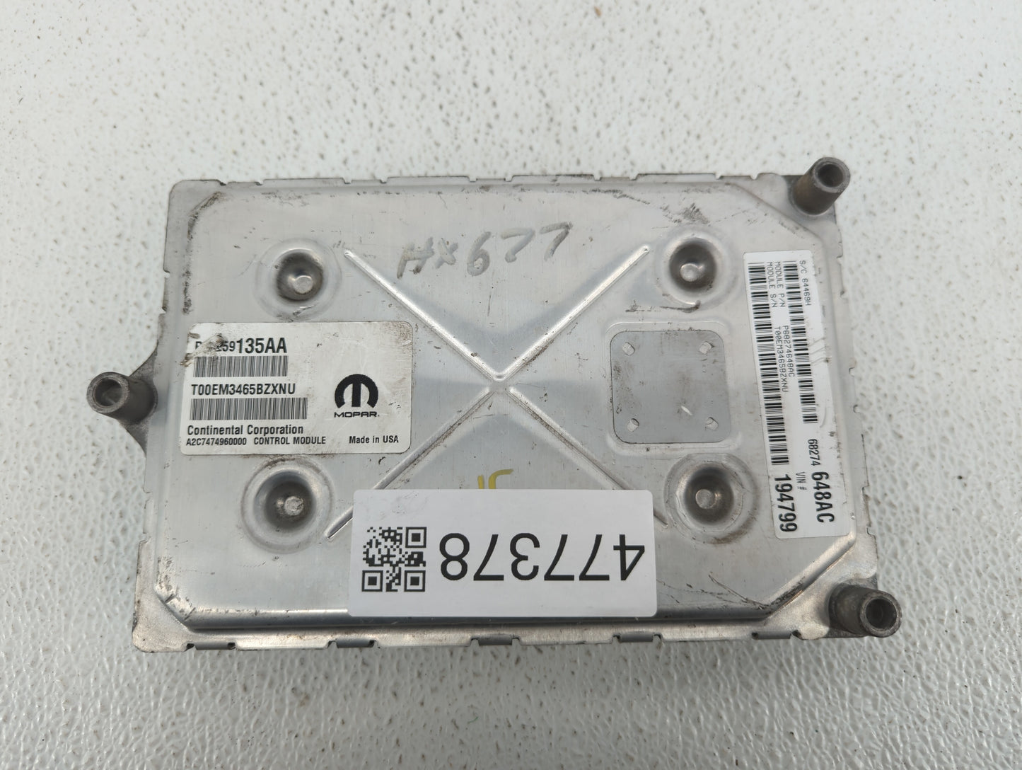 2016-2019 Dodge Journey PCM Engine Control Computer ECU ECM PCU OEM P/N:P68259135AB P68259135AA Fits Fits 2016 2017 2018 201