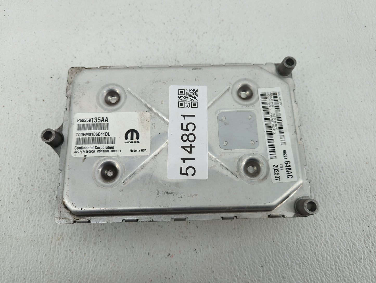 2016-2019 Dodge Journey PCM Engine Control Computer ECU ECM PCU OEM P/N:P68274648AC P68259135AA Fits Fits 2016 2017 2018 201