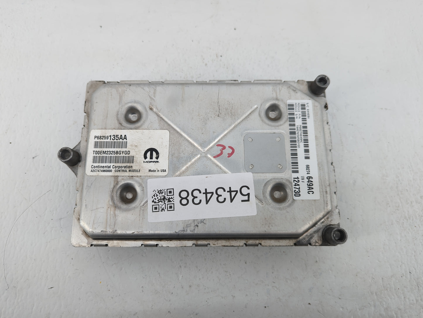 2016-2019 Dodge Journey PCM Engine Control Computer ECU ECM PCU OEM P/N:P68259135AA Fits Fits 2016 2017 2018 2019 OEM Used A
