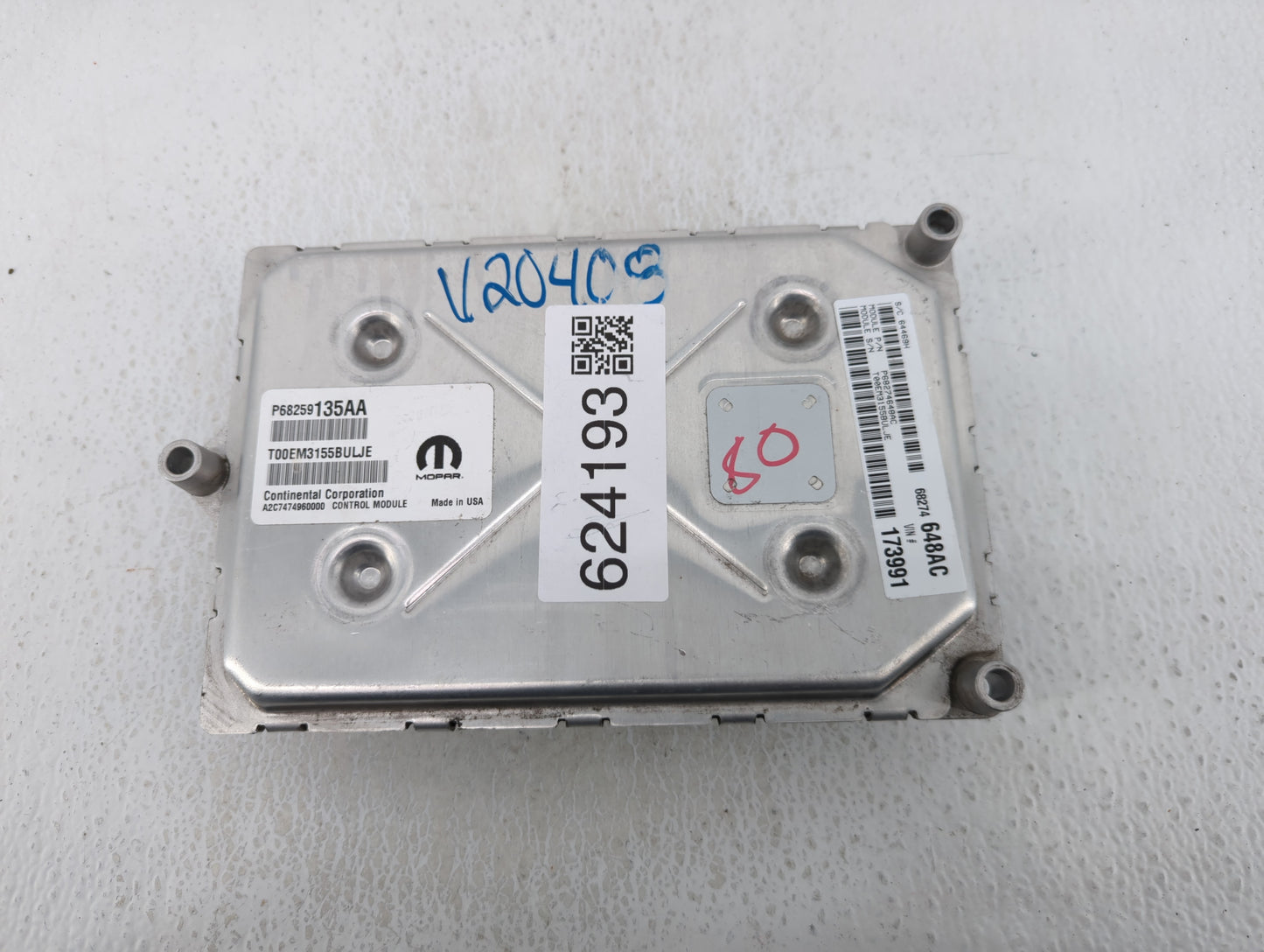 2016-2019 Dodge Journey PCM Engine Control Computer ECU ECM PCU OEM P/N:68274648AC P68259135AA Fits Fits 2016 2017 2018 2019