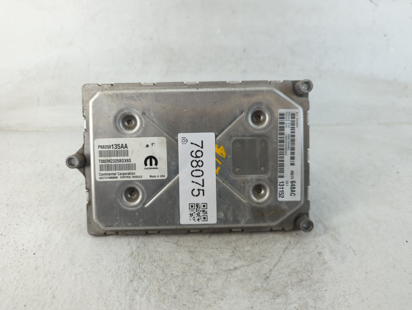 2016-2019 Dodge Journey PCM Engine Control Computer ECU ECM PCU OEM P/N:P68259135AA Fits Fits 2016 2017 2018 2019 OEM Used A