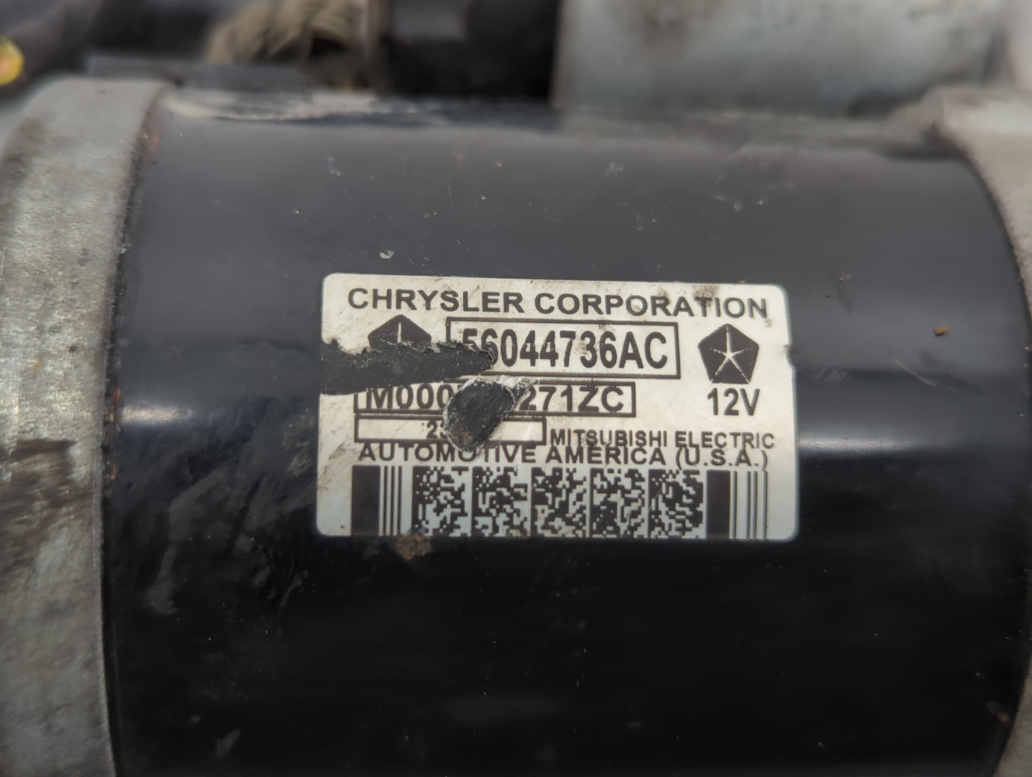 2016 Dodge Ram 1500 Car Starter Motor Solenoid OEM P/N:56044736AC Fits OEM Used Auto Parts - Oemusedautoparts1.com