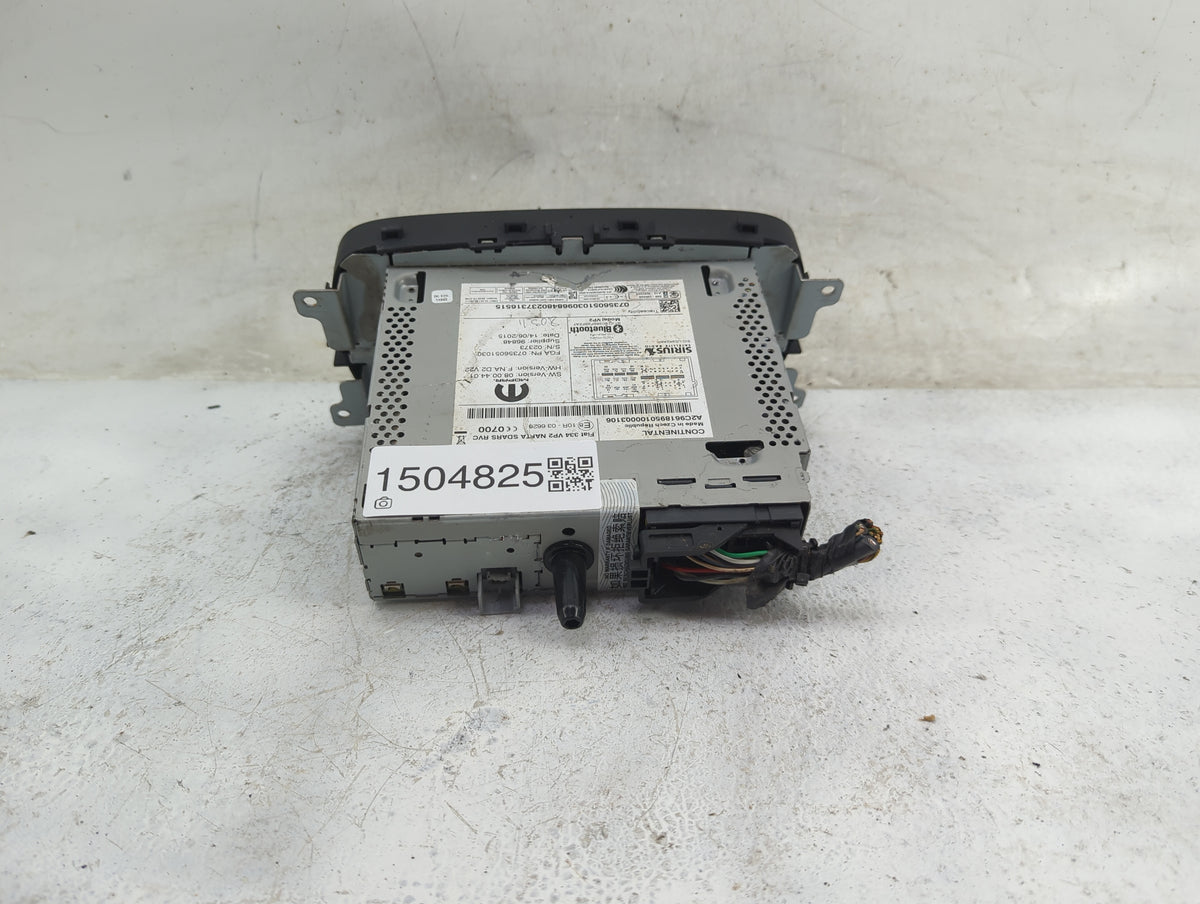 2016 Fiat 500x Radio AM FM Cd Player Receiver Replacement P/N:A2C9618950100003106 07356051030, VP2 Fits OEM Used Auto Parts