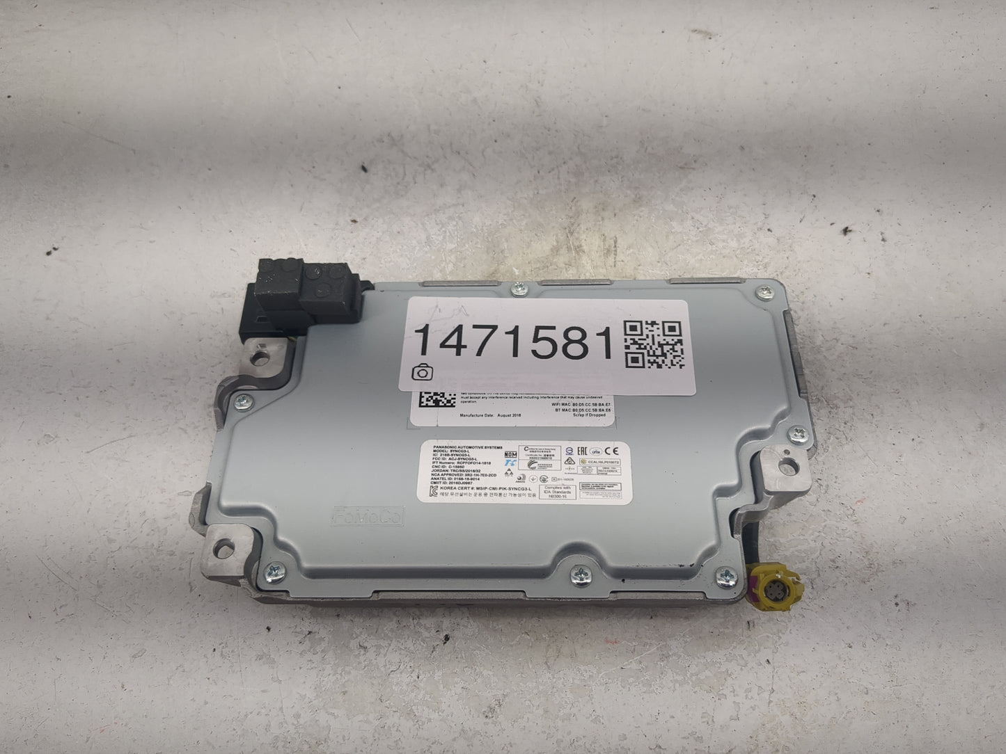 2016 Ford Edge Information-gps-tv Control Module - Oemusedautoparts1.com
