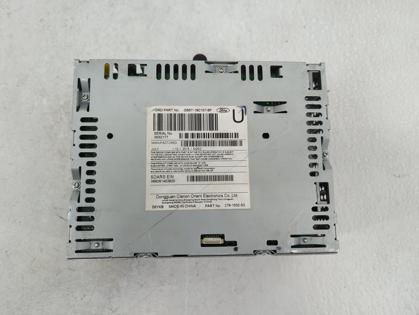 2016-2017 Ford Explorer Radio AM FM Cd Player Receiver Replacement P/N:GB5T-19C107-BF Fits Fits 2016 2017 OEM Used Auto Part