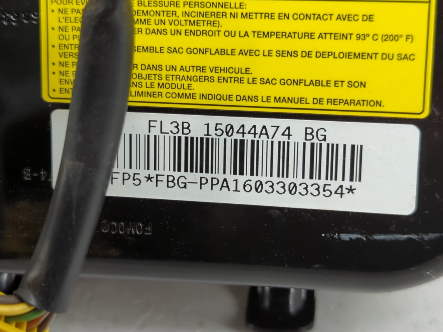 2015-2017 Ford F-150 Air Bag Passenger Right Dashboard OEM P/N:FL3B-15044A74-B Fits Fits 2015 2016 2017 OEM Used Auto Parts