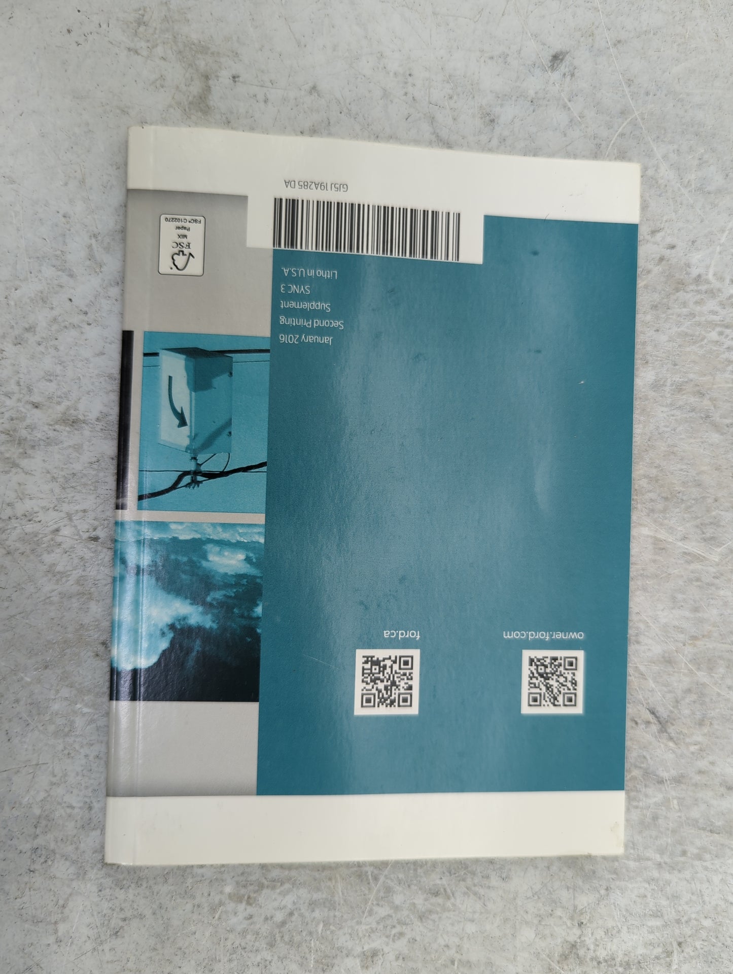 2016 Ford F-150 Owners Manual Book Guide P/N:GL3J19A321AA GJ5J19A285DA OEM Used Auto Parts - Oemusedautoparts1.com