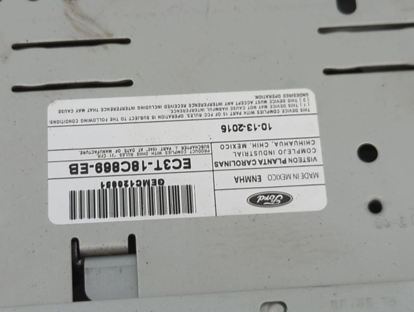 2016 Ford F250sd Radio AM FM Cd Player Receiver Replacement P/N:EC3T-18C869-EB Fits Fits 2014 2015 OEM Used Auto Parts - Oem