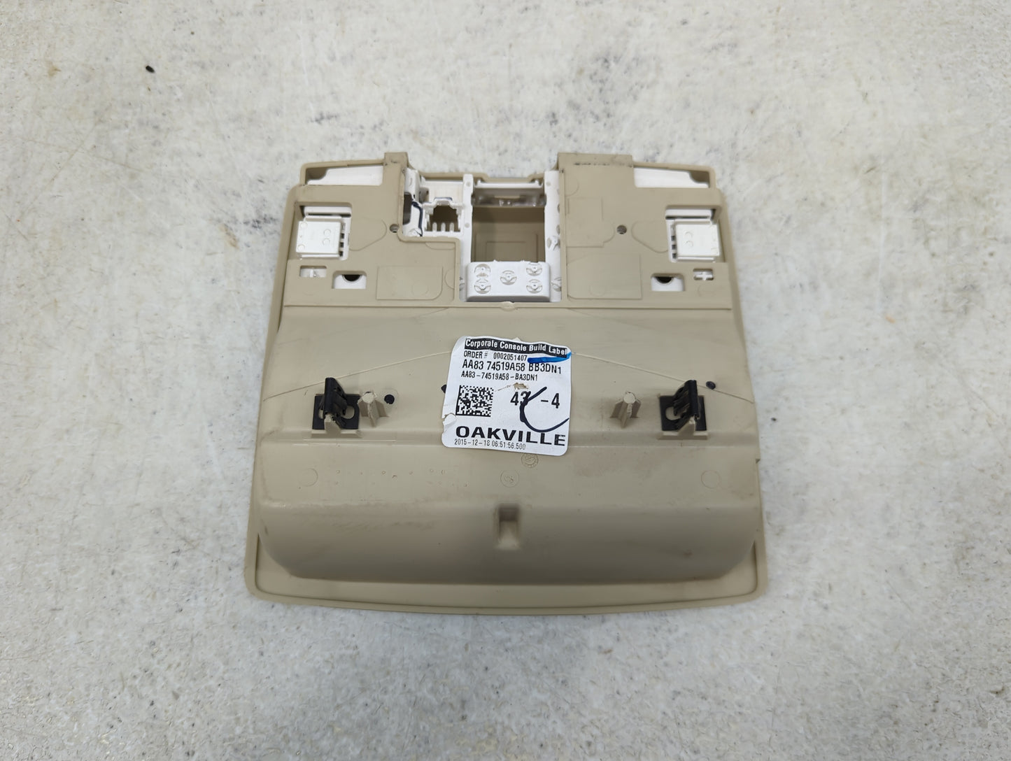 2013-2019 Ford Flex Overhead Roof Console Tan - Oemusedautoparts1.com