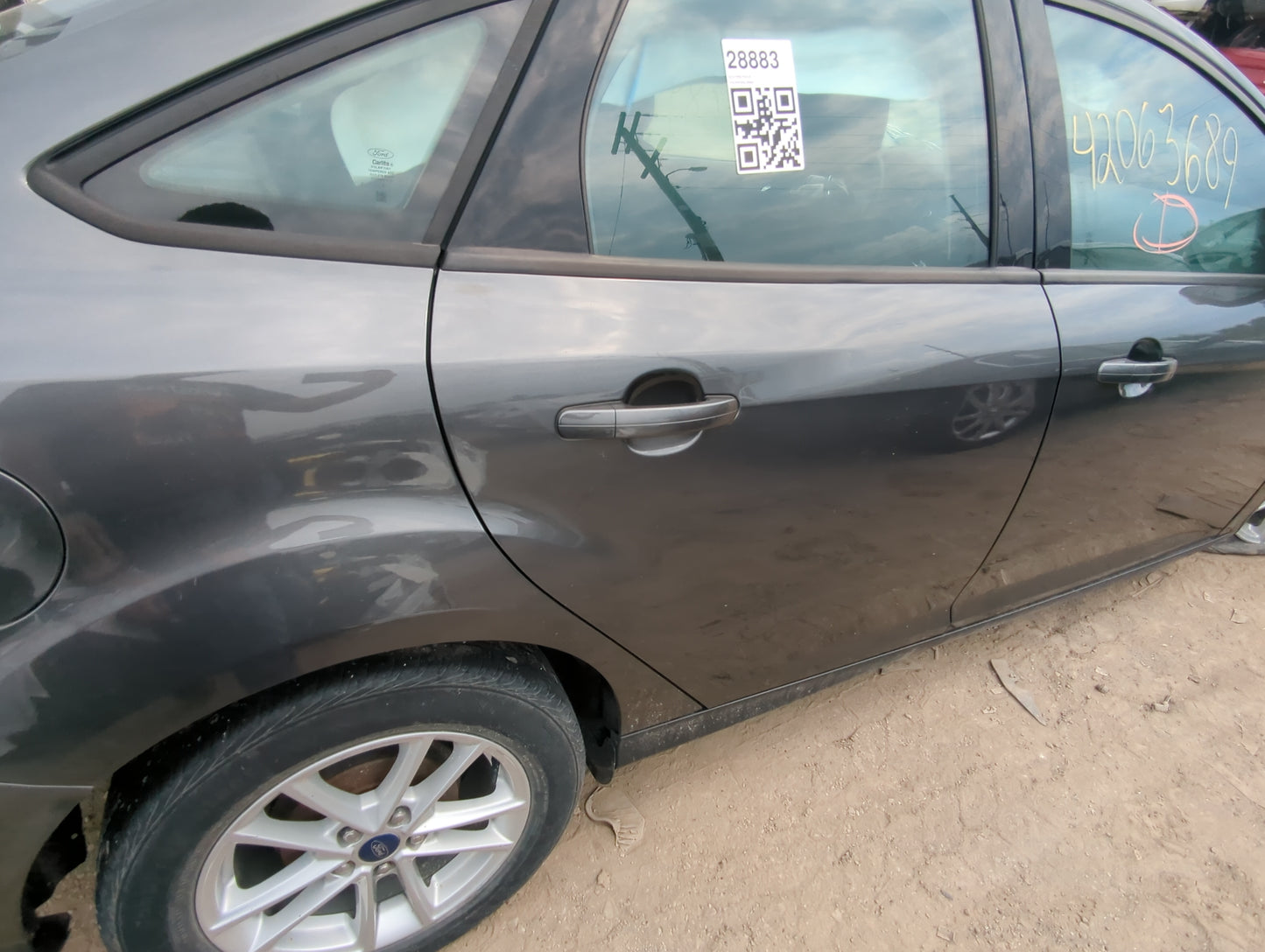 2012-2018 Ford Focus Passenger Rear Door Window Oem - Oemusedautoparts1.com