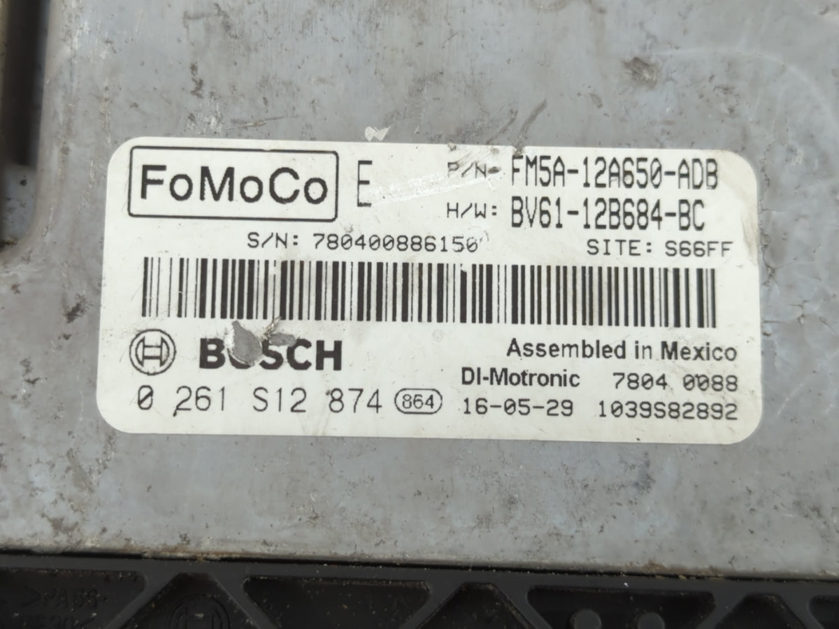 2013-2018 Ford Focus PCM Engine Control Computer ECU ECM PCU OEM P/N:FM5A-12A650-ADB 0261S12874 Fits OEM Used Auto Parts - O
