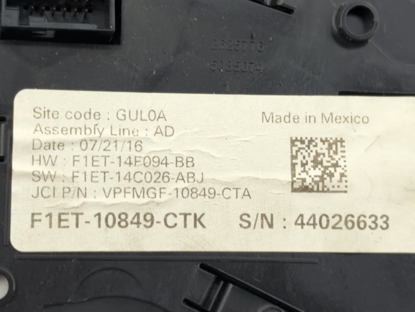 2016 Ford Focus Instrument Cluster Speedometer Gauges P/N:F1ET-10849-CTK Fits OEM Used Auto Parts - Oemusedautoparts1.com