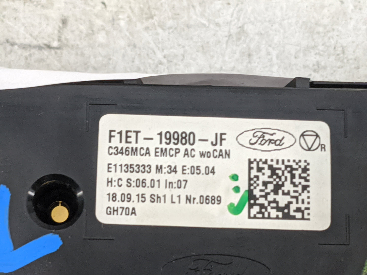 2015-2018 Ford Focus Climate Control Module Temperature AC/Heater Replacement P/N:F1ET-19980-JF Fits Fits 2015 2016 2017 201