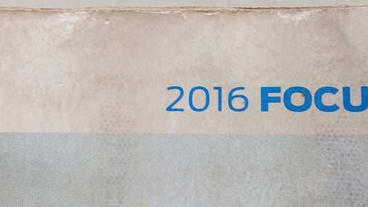 2016 Ford Focus Owners Manual Book Guide OEM Used Auto Parts