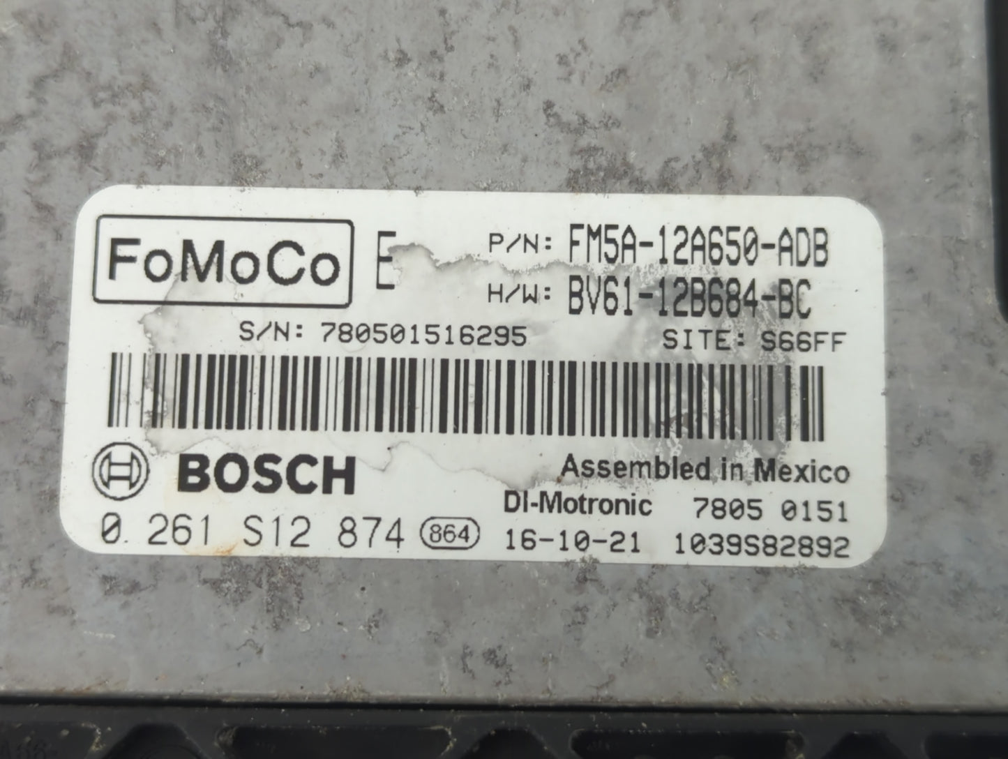 2013-2018 Ford Focus PCM Engine Control Computer ECU ECM PCU OEM P/N:BV61-12B684-BC FM5A-12A650-ADB Fits OEM Used Auto Parts