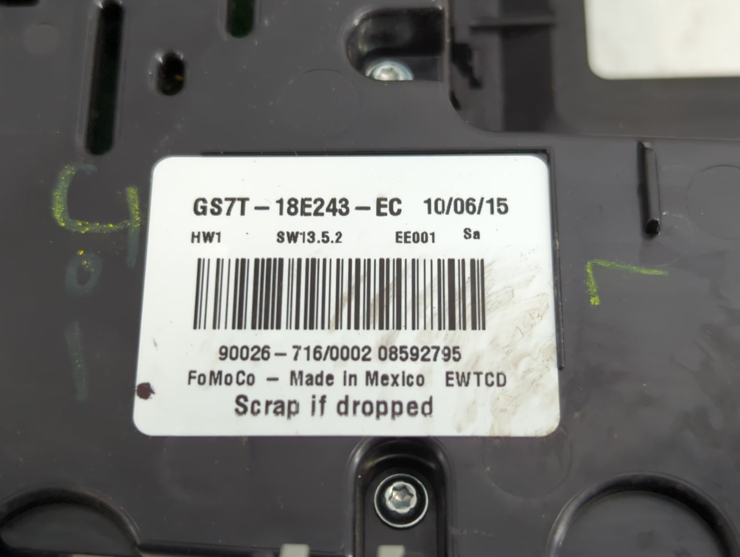 2016 Ford Fusion Radio AM FM Cd Player Receiver Replacement Fits OEM Used Auto Parts - Oemusedautoparts1.com