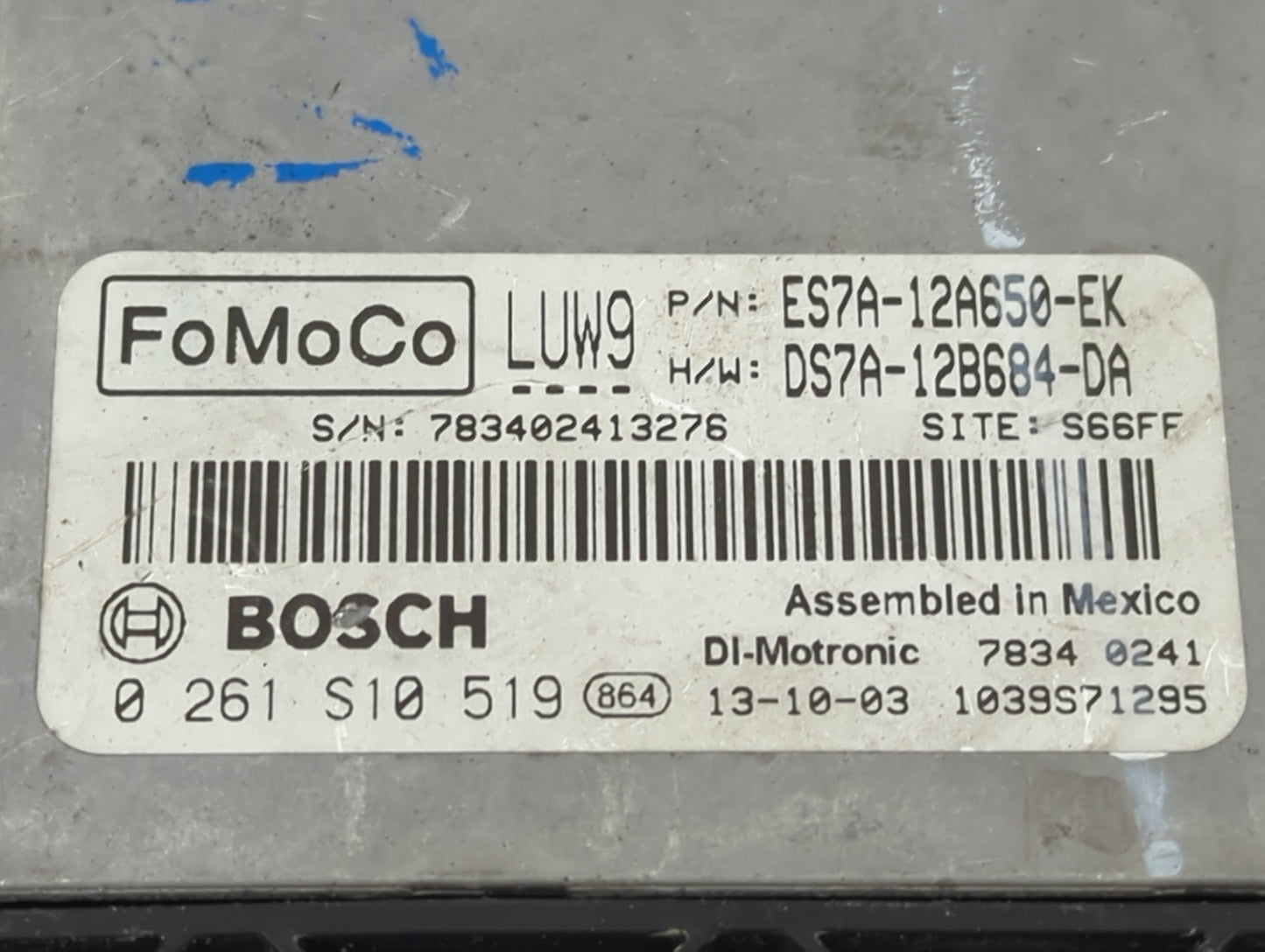 2014-2016 Ford Fusion PCM Engine Control Computer ECU ECM PCU OEM P/N:DS7A-12B684-DA ES7A-12A650-EK Fits Fits 2014 2015 2016