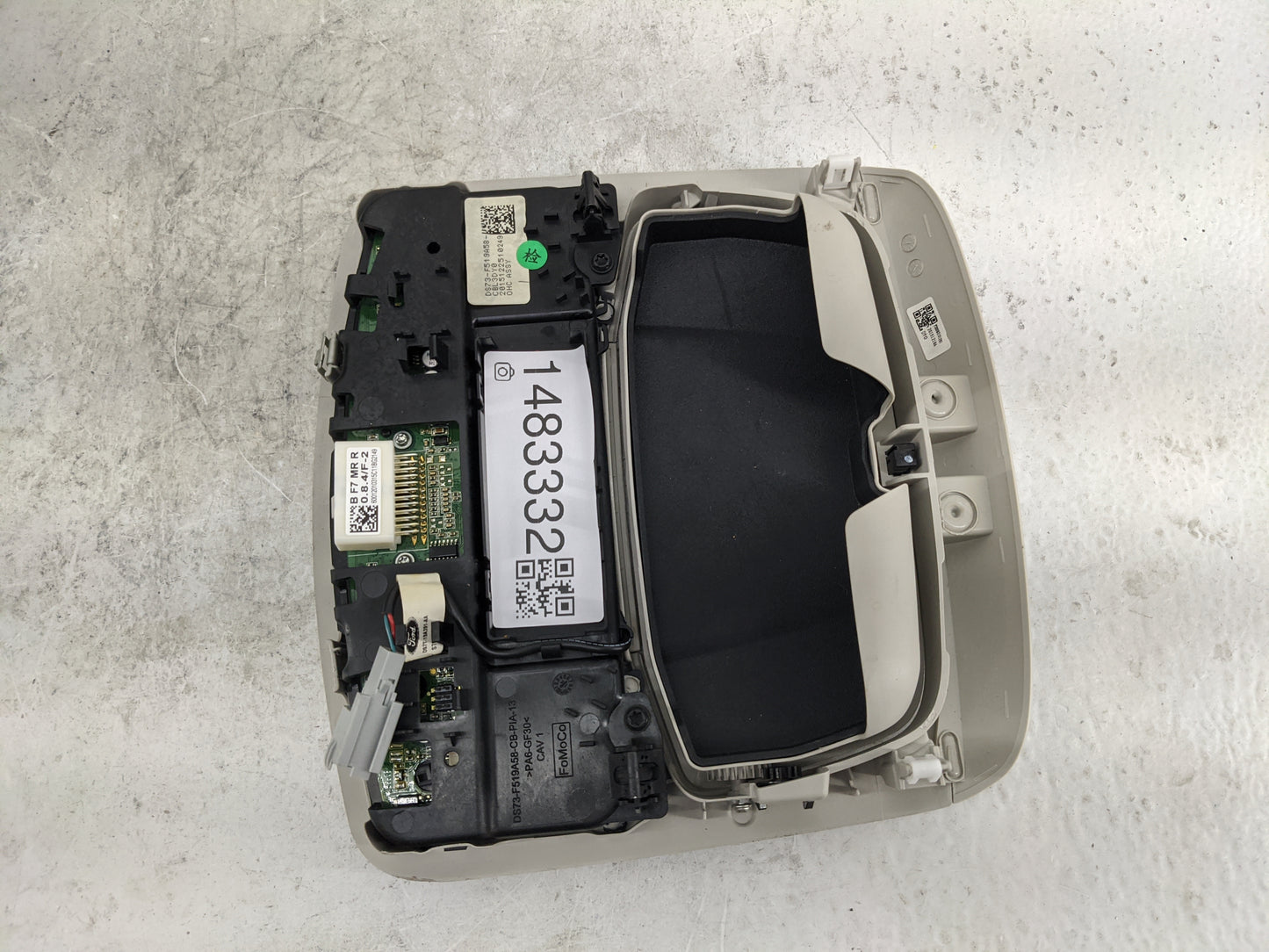 2013-2016 Ford Fusion Overhead Console W/rear Climate Control Gray - Oemusedautoparts1.com
