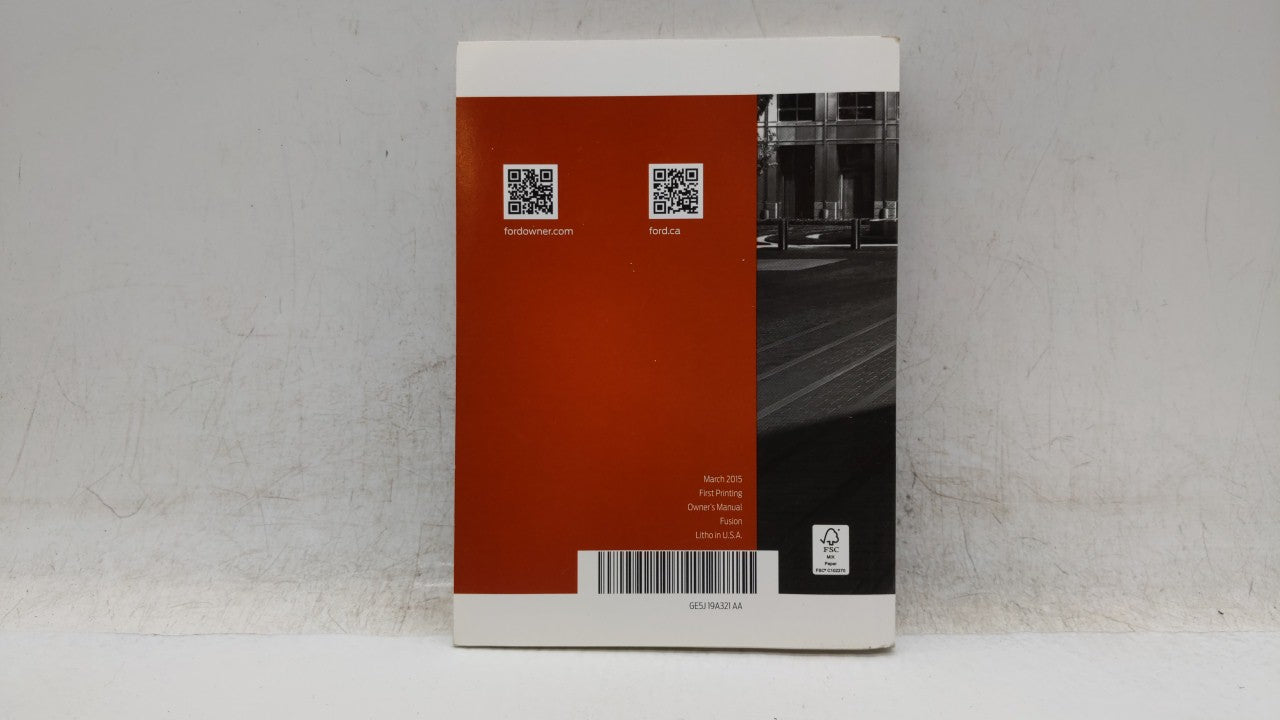 2016 Ford Fusion Owners Manual Book Guide OEM Used Auto Parts - Oemusedautoparts1.com