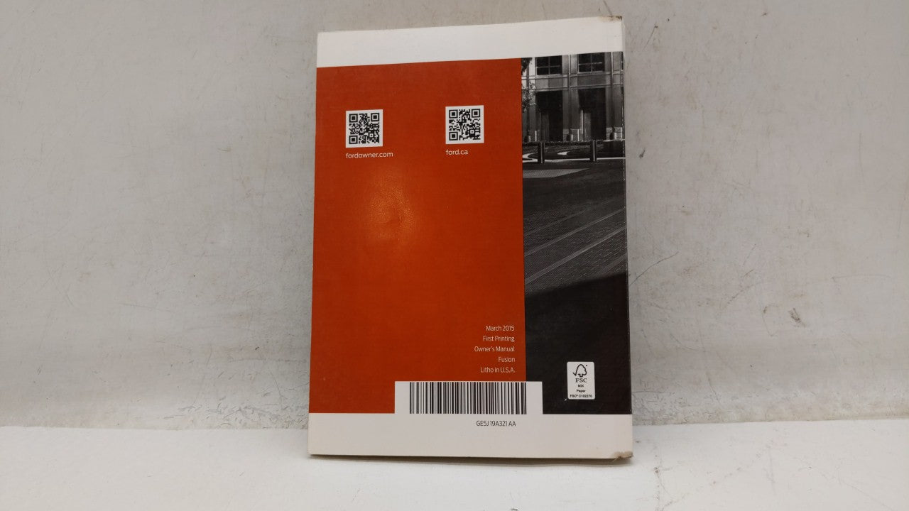 2016 Ford Fusion Owners Manual Book Guide OEM Used Auto Parts - Oemusedautoparts1.com