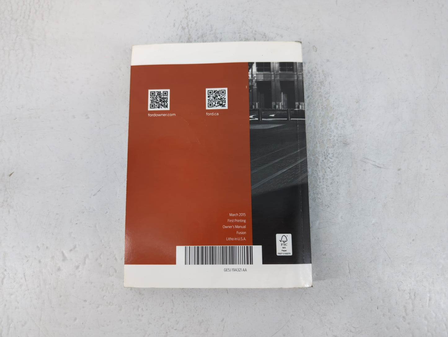 2016 Ford Fusion Owners Manual Book Guide P/N:GE5J 19A321 AA OEM Used Auto Parts - Oemusedautoparts1.com