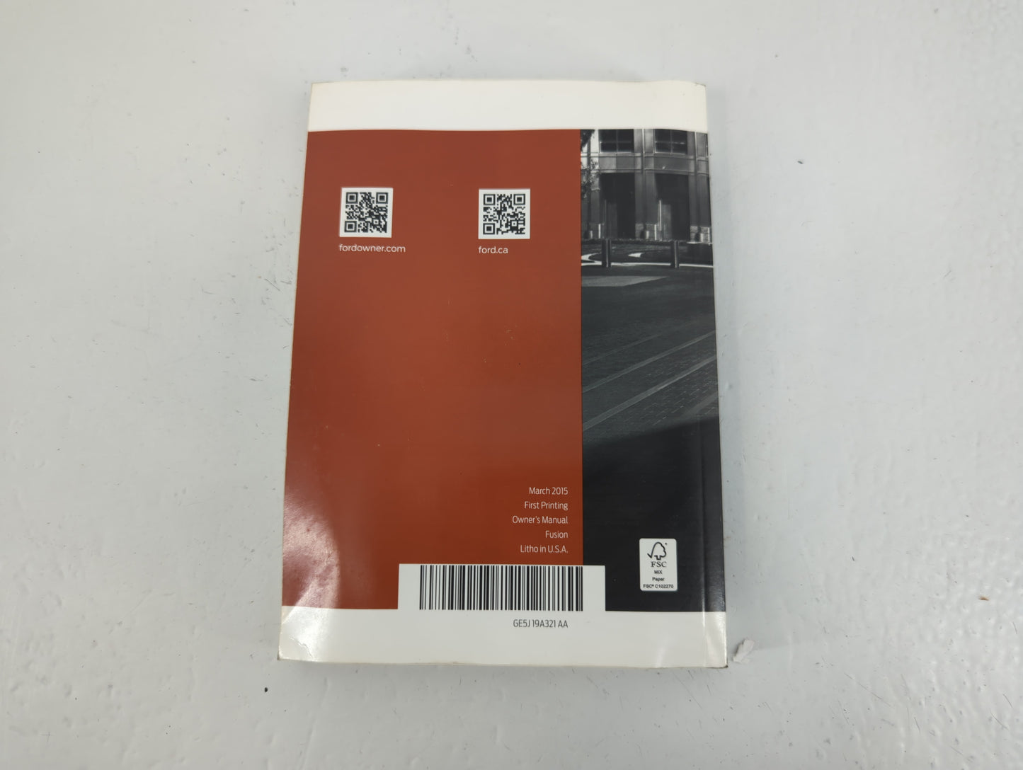 2016 Ford Fusion Owners Manual Book Guide P/N:GE5J 19A321 AA OEM Used Auto Parts - Oemusedautoparts1.com
