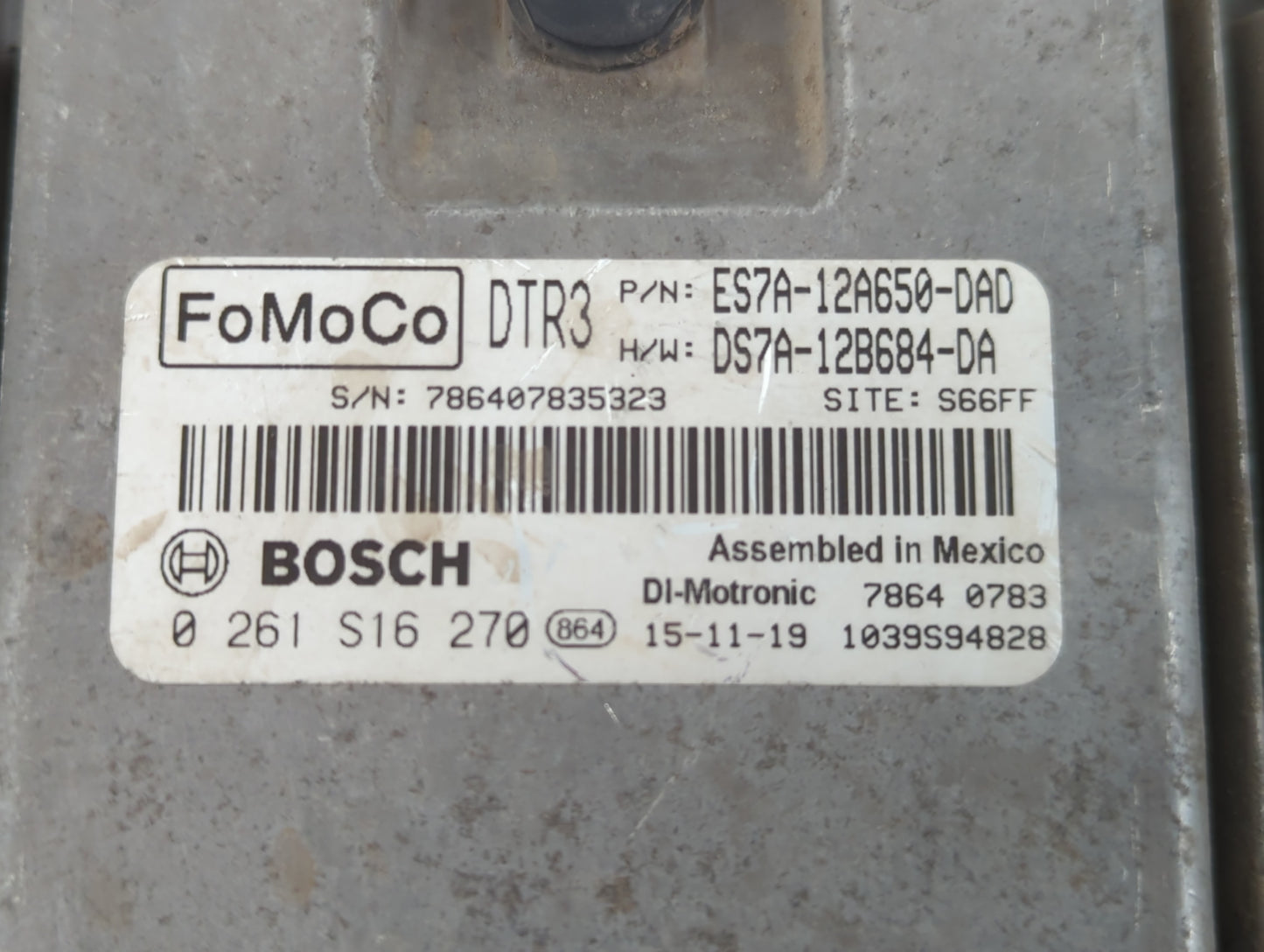 2014-2016 Ford Fusion PCM Engine Control Computer ECU ECM PCU OEM P/N:ES7A-12A650-DAD Fits Fits 2014 2015 2016 OEM Used Auto