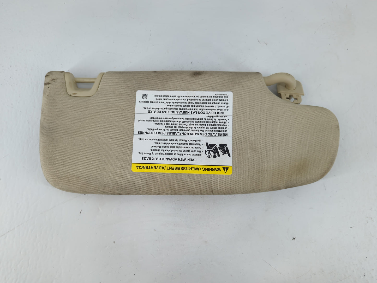 2015-2016 Ford Fusion Sun Visor Shade Replacement Passenger Right Mirror Fits Fits 2015 2016 OEM Used Auto Parts - Oemusedau