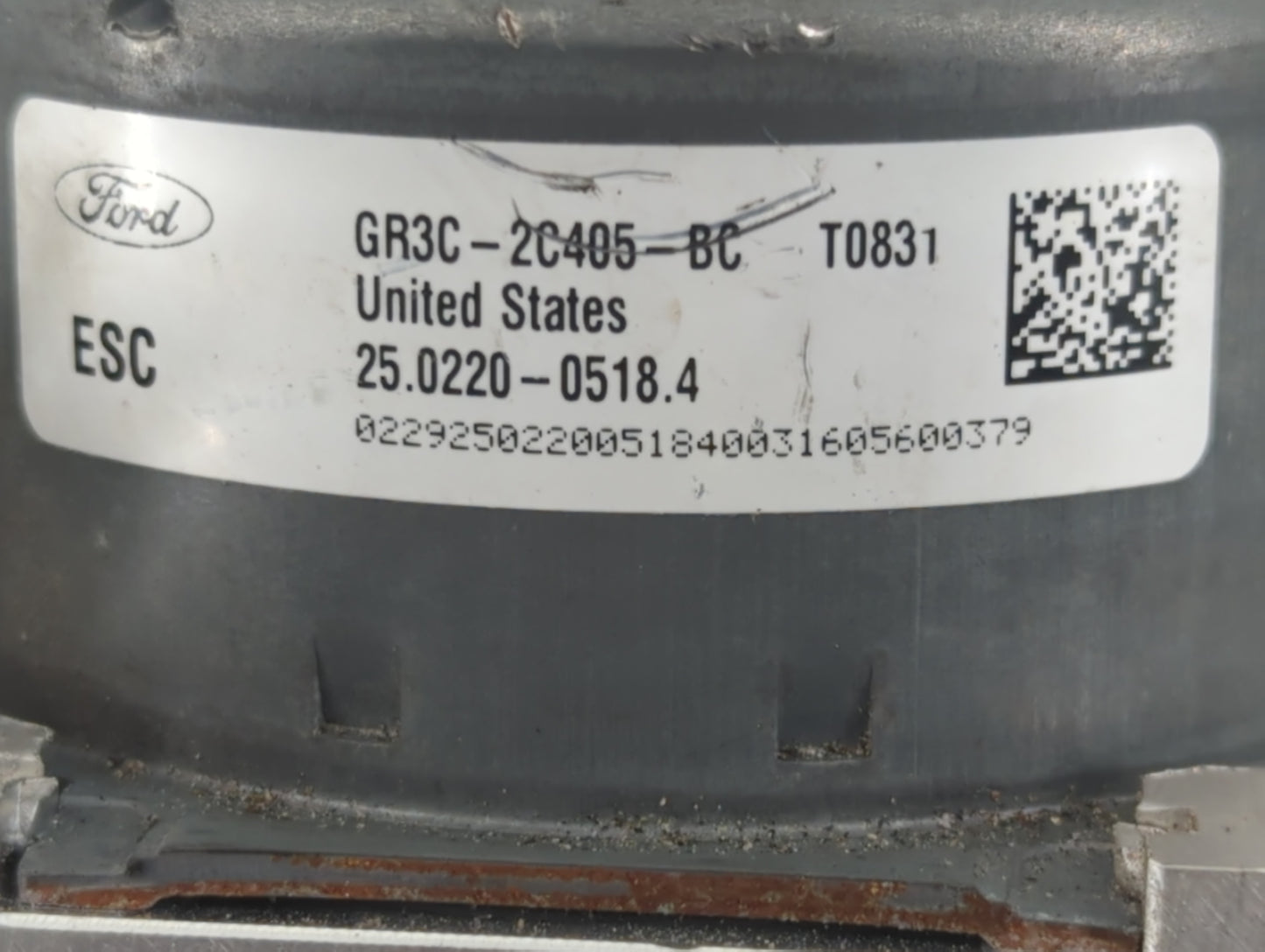 2015-2020 Ford Mustang ABS Pump Control Module Replacement P/N:GR3C-2C405-BC Fits Fits 2015 2016 2017 2018 2019 2020 OEM Use