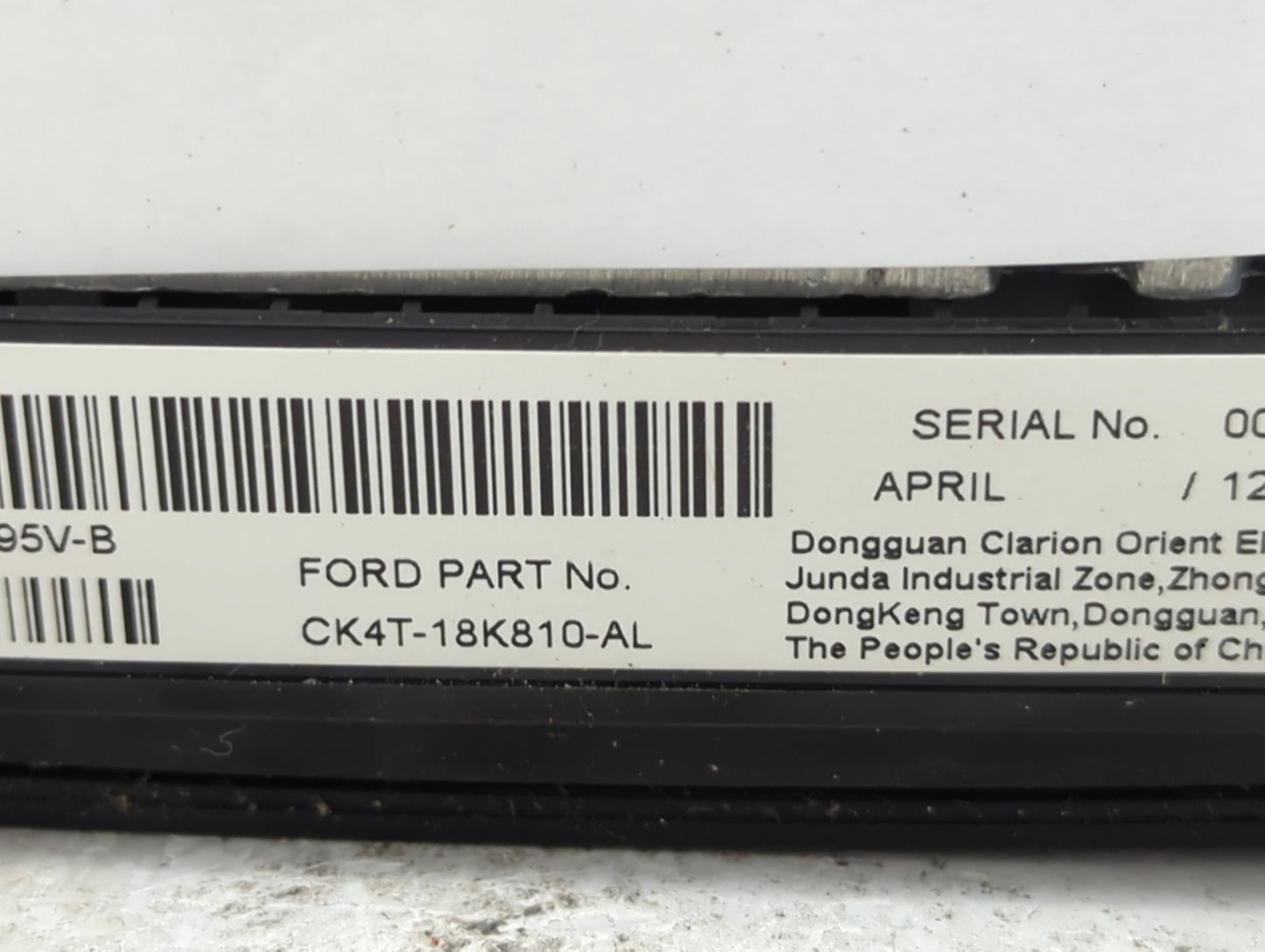 2016 Ford Transit 150 Radio AM FM Cd Player Receiver Replacement P/N:CK4T-18K810-AL Fits Fits 2017 2018 2019 OEM Used Auto P