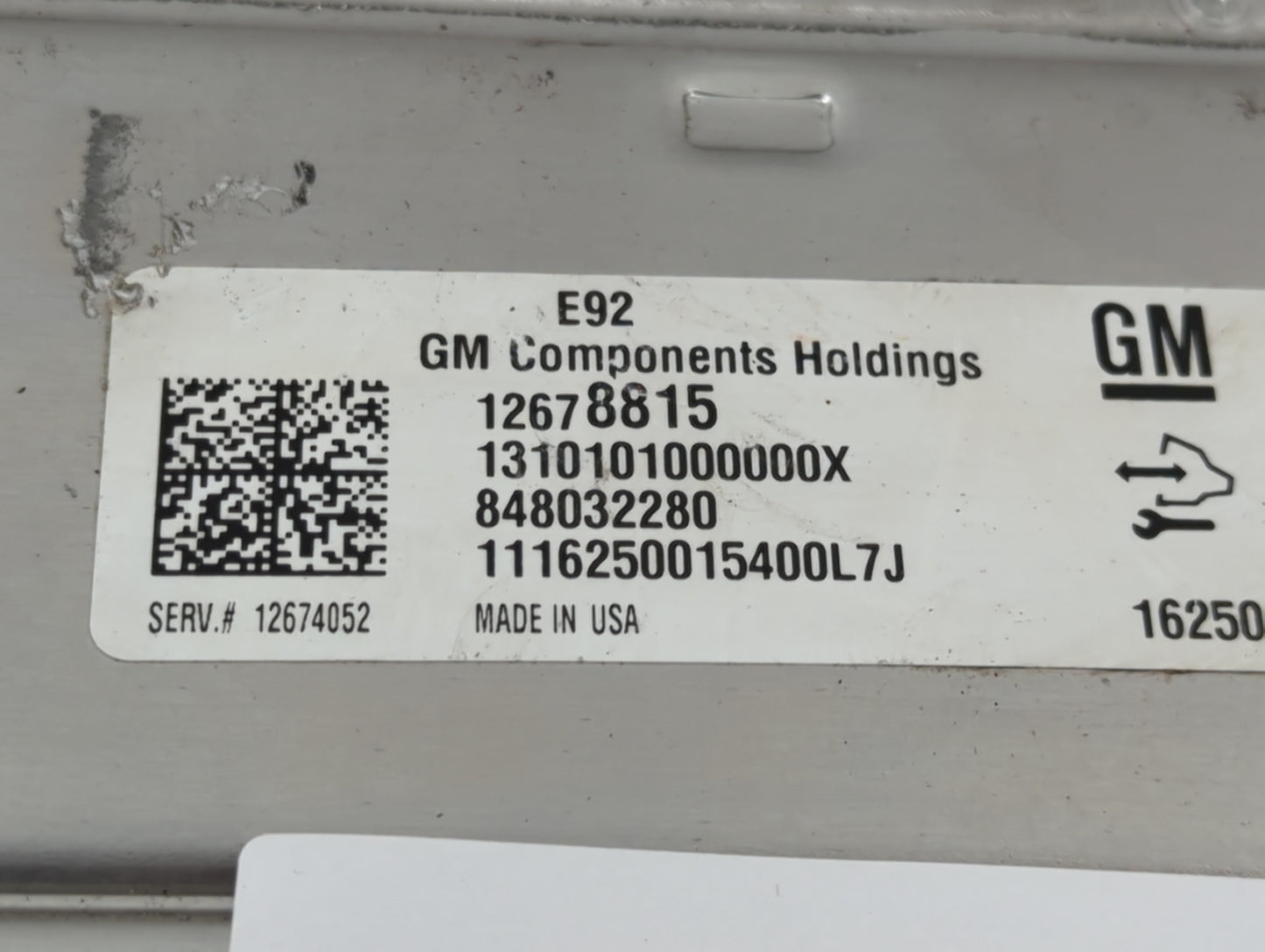 2016 Gmc Sierra 1500 PCM Engine Control Computer ECU ECM PCU OEM P/N:12678815 Fits OEM Used Auto Parts - Oemusedautoparts1.c