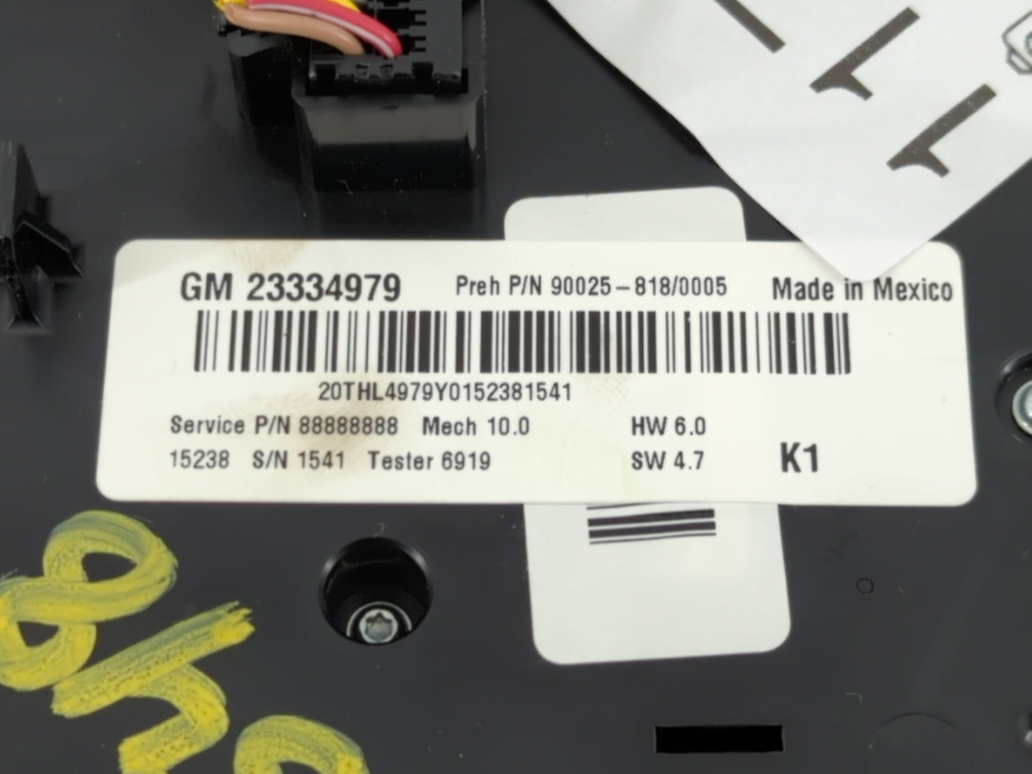 2016 Gmc Terrain Radio AM FM Cd Player Receiver Replacement P/N:23334979 Fits OEM Used Auto Parts - Oemusedautoparts1.com