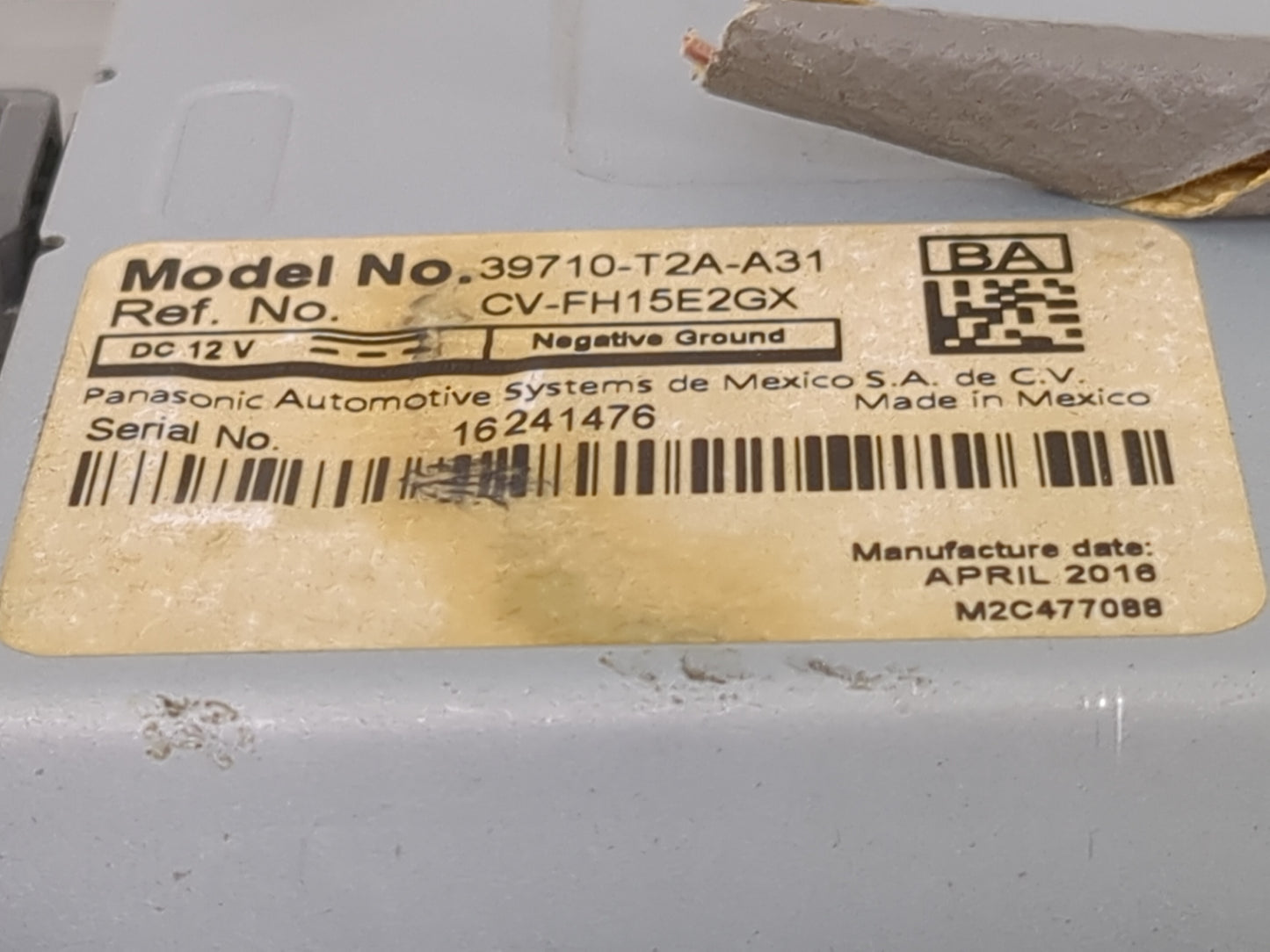 2016-2017 Honda Accord Information Display Screen 1479393 - Oemusedautoparts1.com