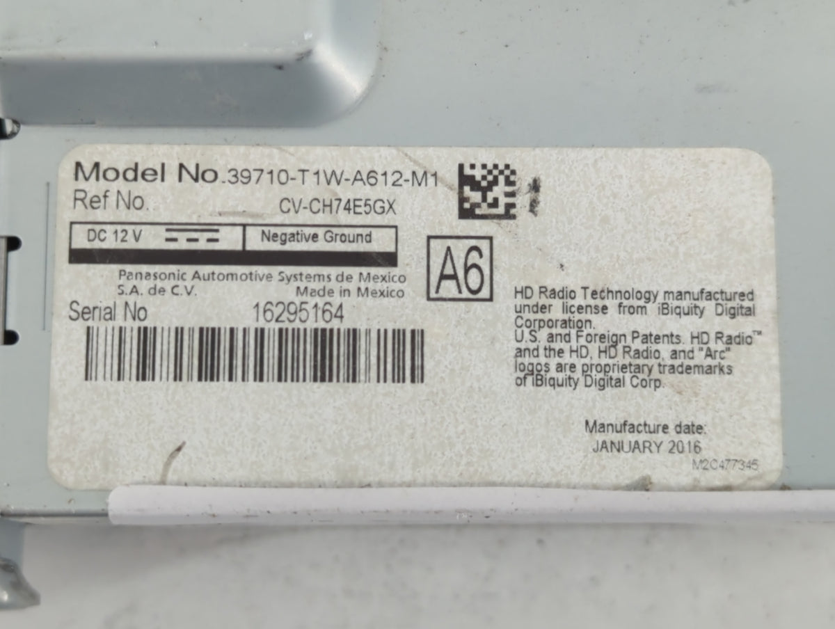 2015-2016 Honda Cr-v Information Radio Display Screen - Oemusedautoparts1.com