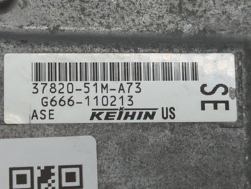 2016 Honda Hr-V PCM Engine Control Computer ECU ECM PCU OEM P/N:37820-51M-A73 Fits OEM Used Auto Parts