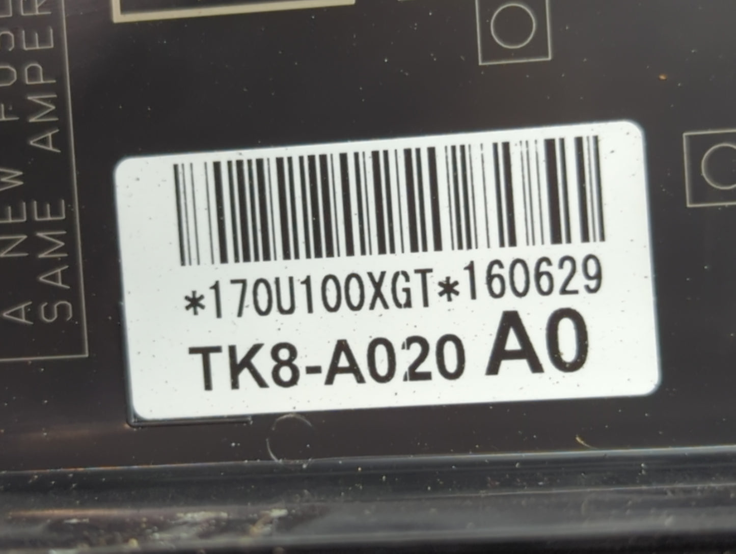 2016 Honda Odyssey Fusebox Fuse Box Panel Relay Module P/N:TK8-A020 170U100XGT Fits OEM Used Auto Parts - Oemusedautoparts1.