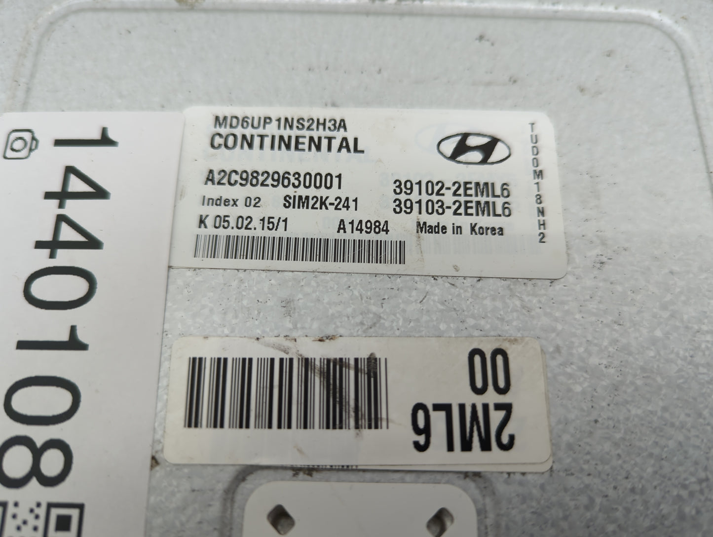2014-2016 Hyundai Elantra PCM Engine Control Computer ECU ECM PCU OEM P/N:MD6UP1NS2H3A A2C9829630001 Fits Fits 2014 2015 201