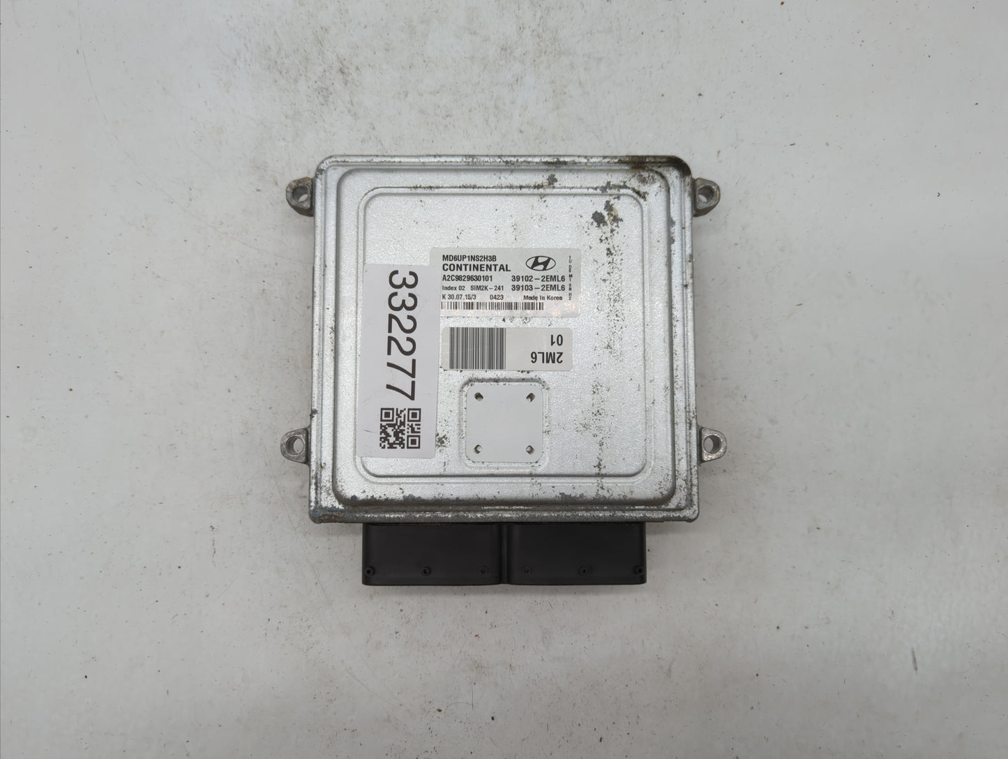 2015-2016 Hyundai Elantra PCM Engine Control Computer ECU ECM PCU OEM P/N:39100-2EML6 39101-2EML6 Fits Fits 2015 2016 OEM Us