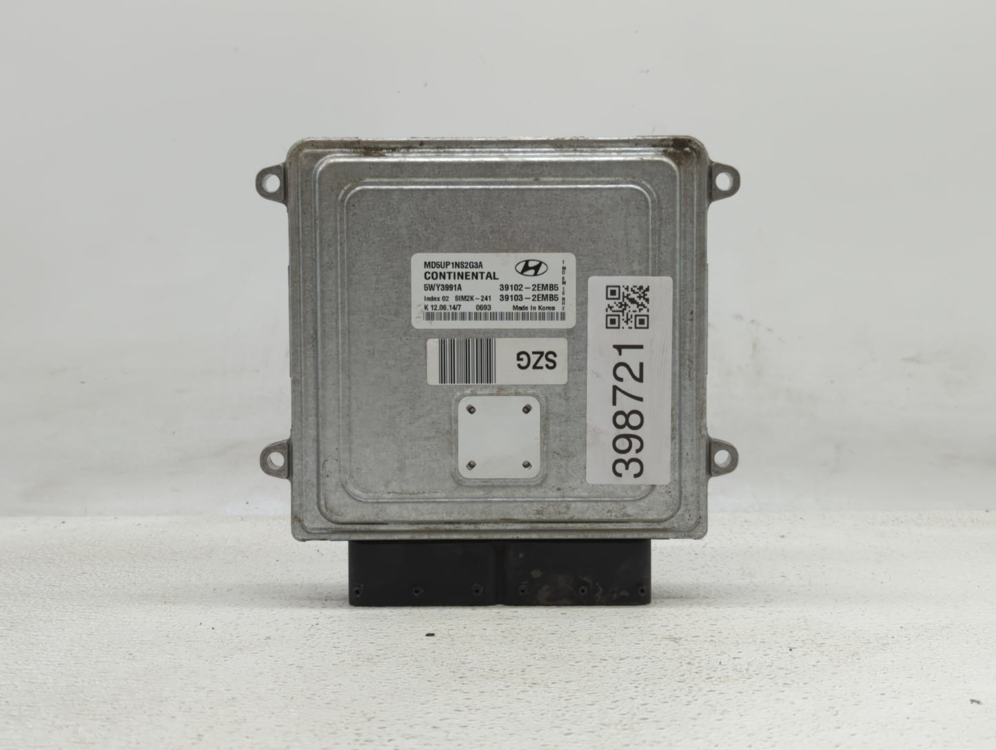 2014-2016 Hyundai Elantra PCM Engine Control Computer ECU ECM PCU OEM P/N:39100-2EML6 39102-2EMB5 Fits Fits 2014 2015 2016 O