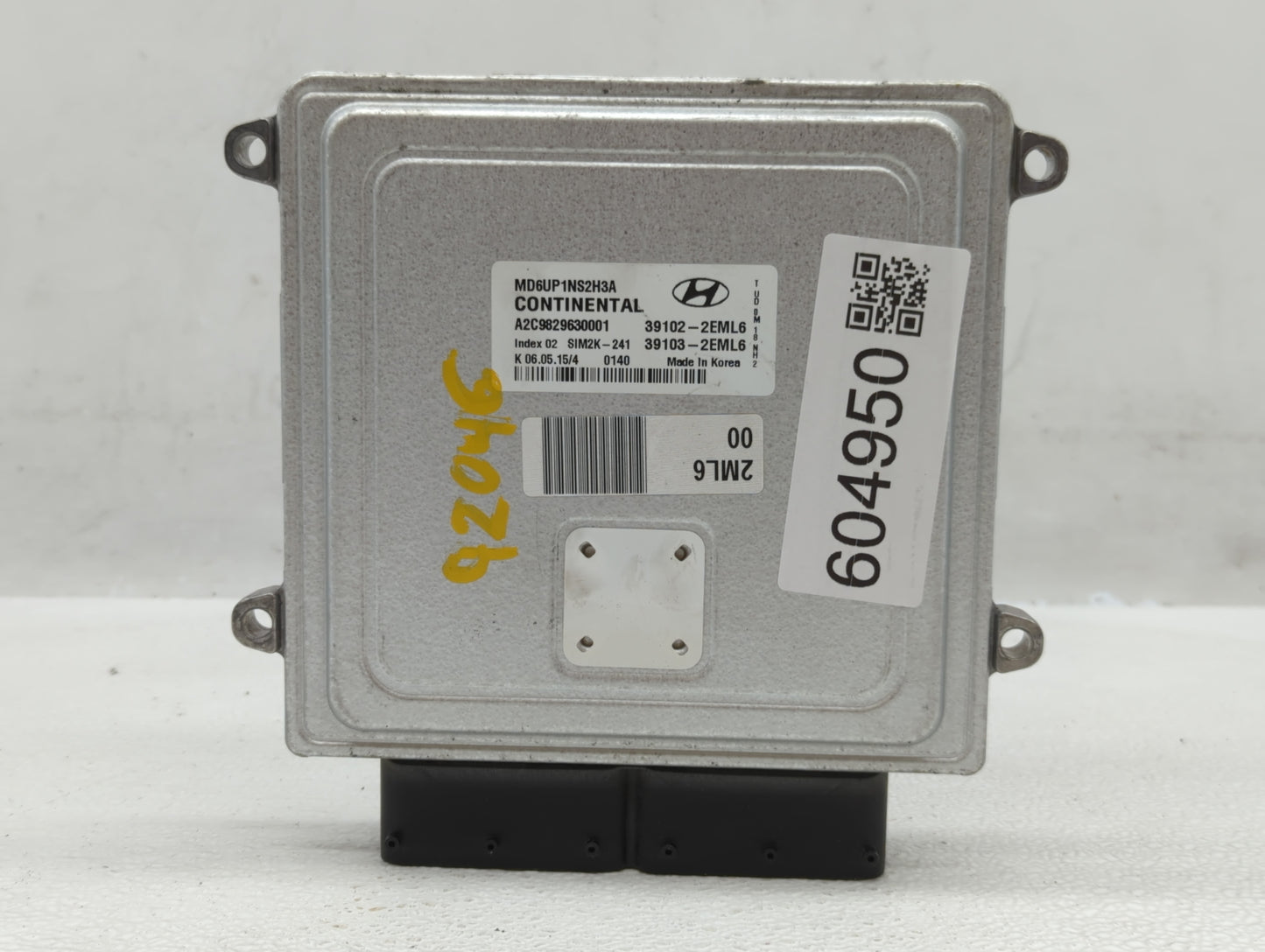 2014-2016 Hyundai Elantra PCM Engine Control Computer ECU ECM PCU OEM P/N:39102-2EML6 Fits Fits 2014 2015 2016 OEM Used Auto