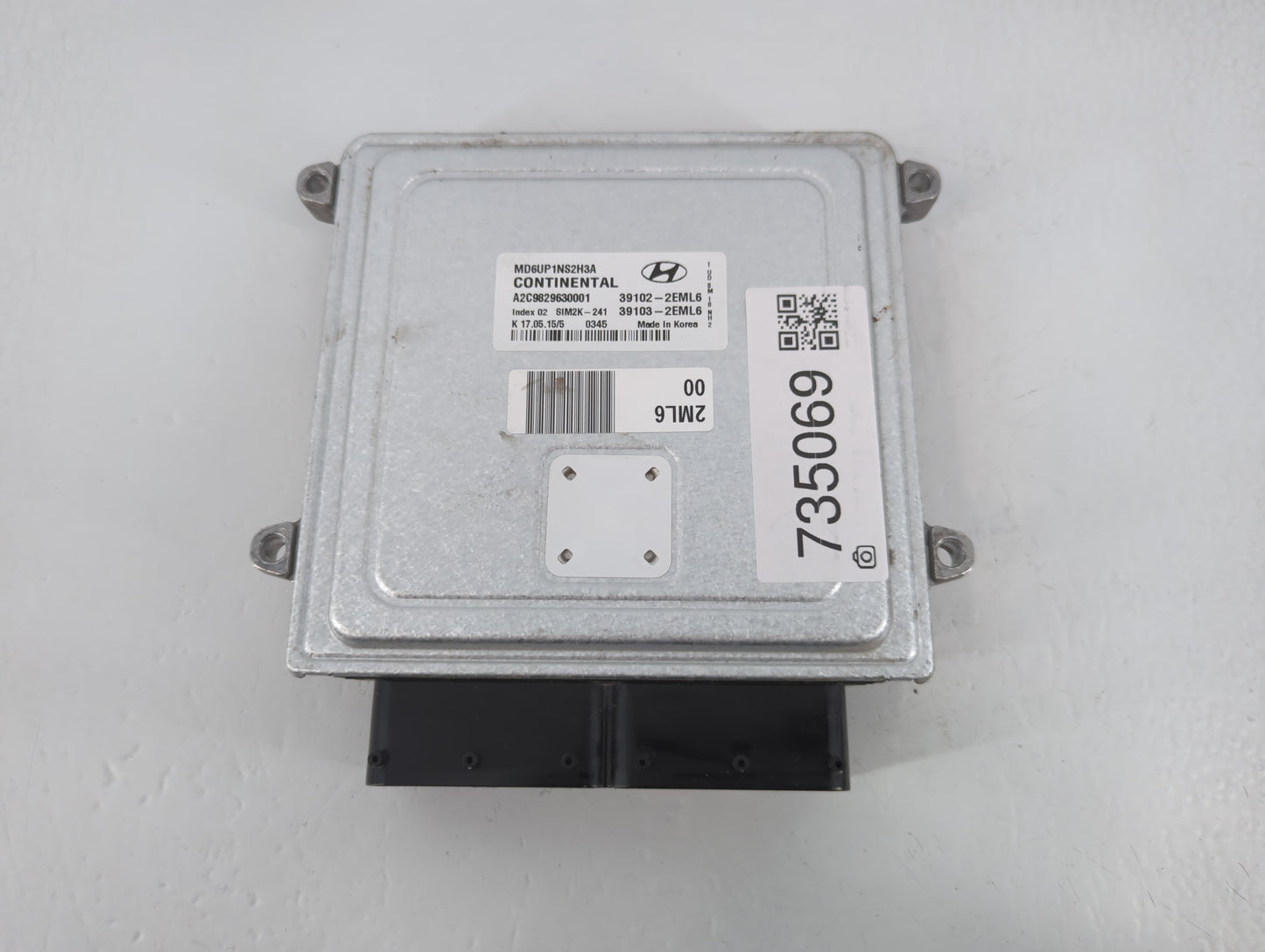 2014-2016 Hyundai Elantra PCM Engine Control Computer ECU ECM PCU OEM P/N:39102-2EML6 Fits Fits 2014 2015 2016 OEM Used Auto