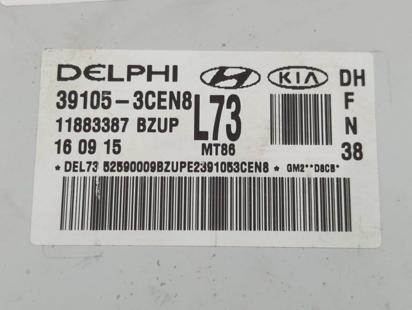 2015-2016 Hyundai Genesis PCM Engine Control Computer ECU ECM PCU OEM P/N:39105-3CEN8 Fits Fits 2015 2016 2017 OEM Used Auto