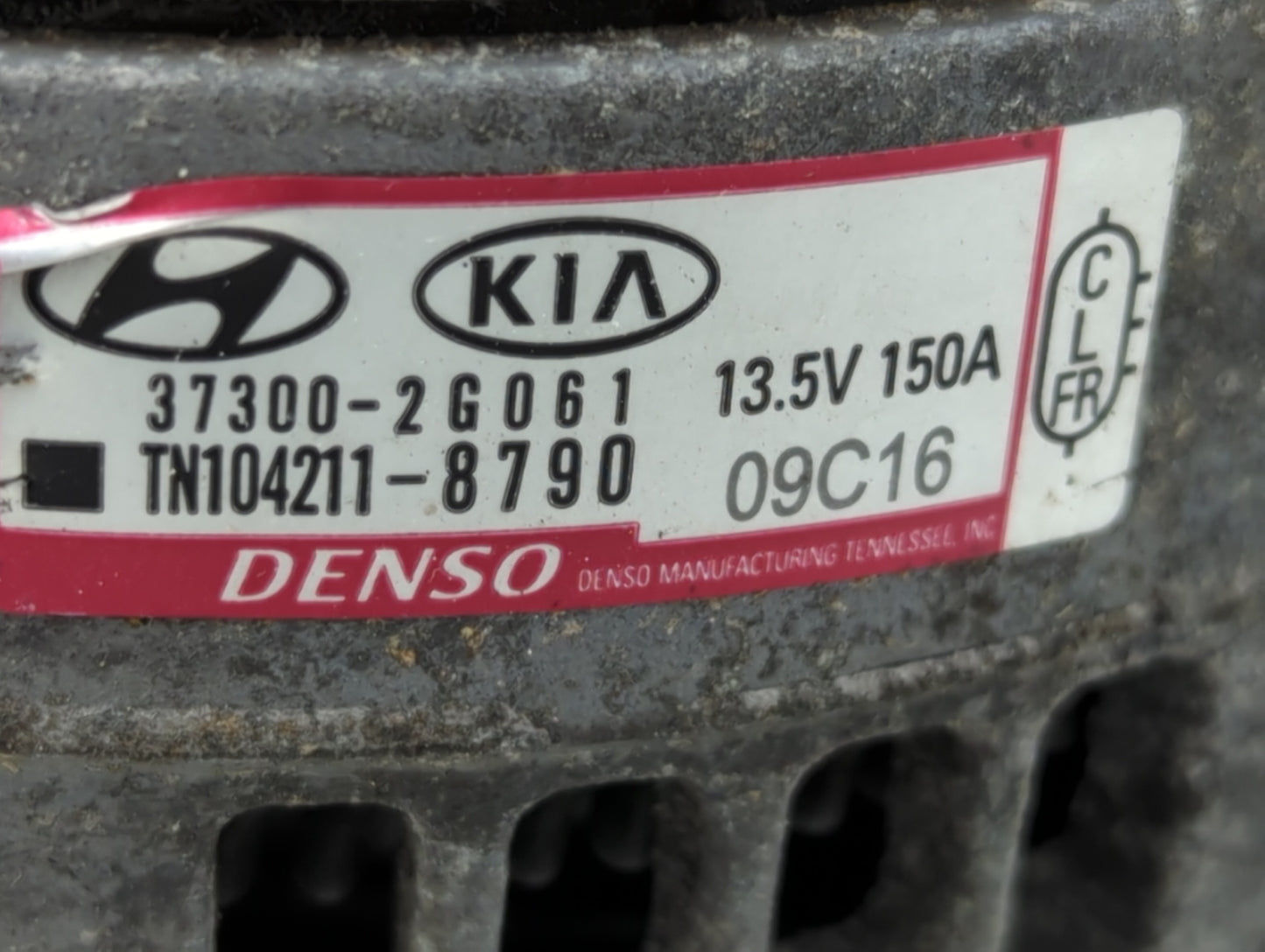 2019-2020 Hyundai Santa Fe Alternator Replacement Generator Charging Assembly Engine OEM P/N:TN104211-8790 37300-2G061 Fits