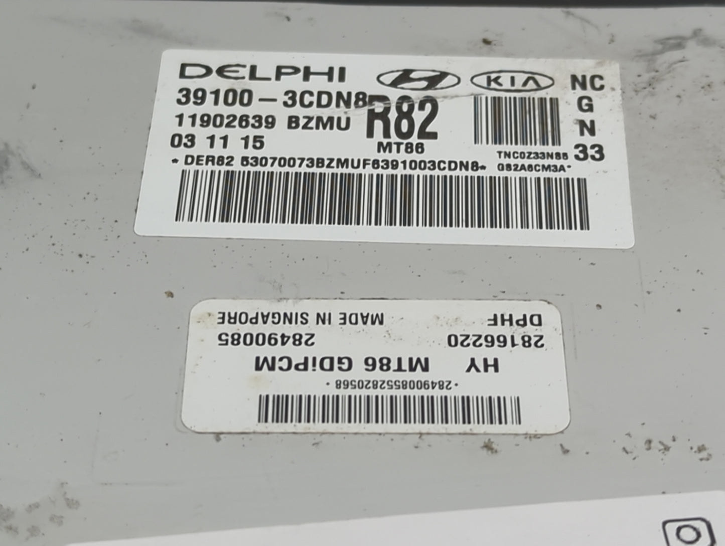 2013-2016 Hyundai Santa Fe PCM Engine Control Computer ECU ECM PCU OEM P/N:39100-3CDN8 MT86 Fits Fits 2013 2014 2015 2016 OE