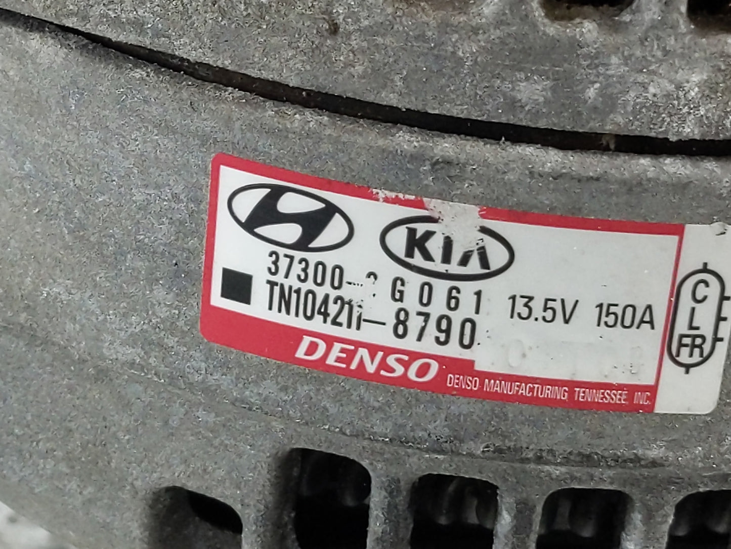 2015-2019 Hyundai Sonata Alternator Replacement Generator Charging Assembly Engine OEM P/N:37300-2G061 Fits OEM Used Auto Pa